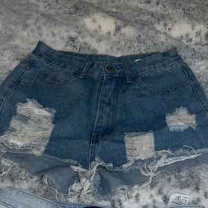 High waisted Jean shorts